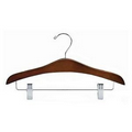 Decorative Wooden Suit Hanger w/Clips